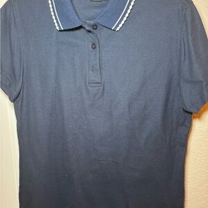 Guess Navy Blue Golf Polo with Subtle Red Accent